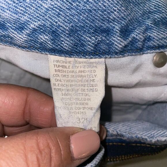 90s light cut off Lee shorts sz 31 - Picture 4 of 4